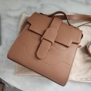 Senreve Alunna  Leather Convertible Bag Shoulder Bag  Backpack Chestnut/Gold